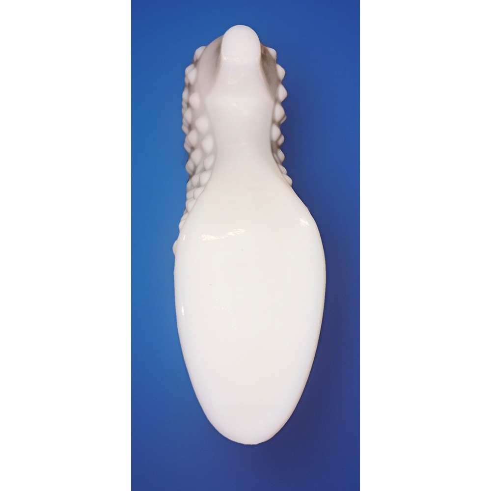 VINTAGE FENTON CAT SLIPPER SHOE HOBNAIL WHITE MILK GLASS - Picture 4 of 5